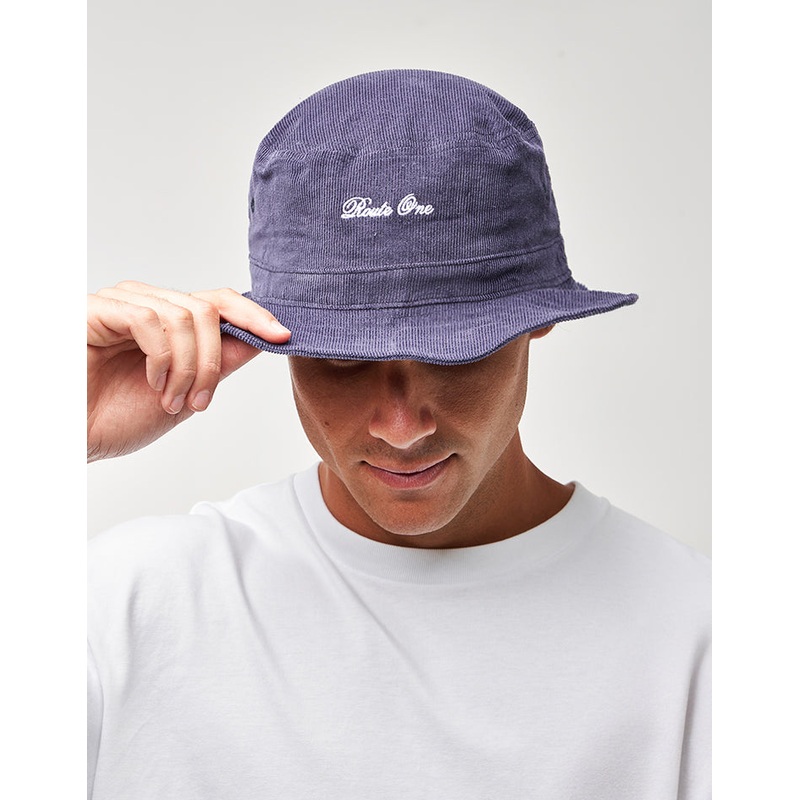 Route One Script Cord Bucket Hat – Navy