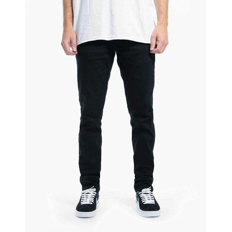Route One Slim Denim Jeans – Flat Black