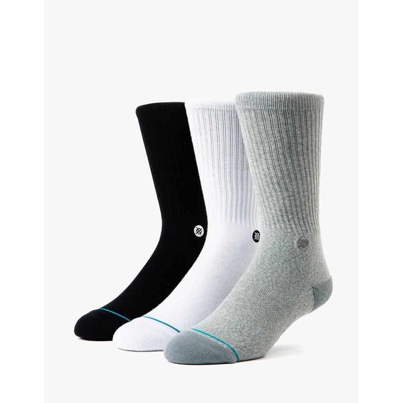 Stance Icon Classic Crew 3 Pack Socks – Multi