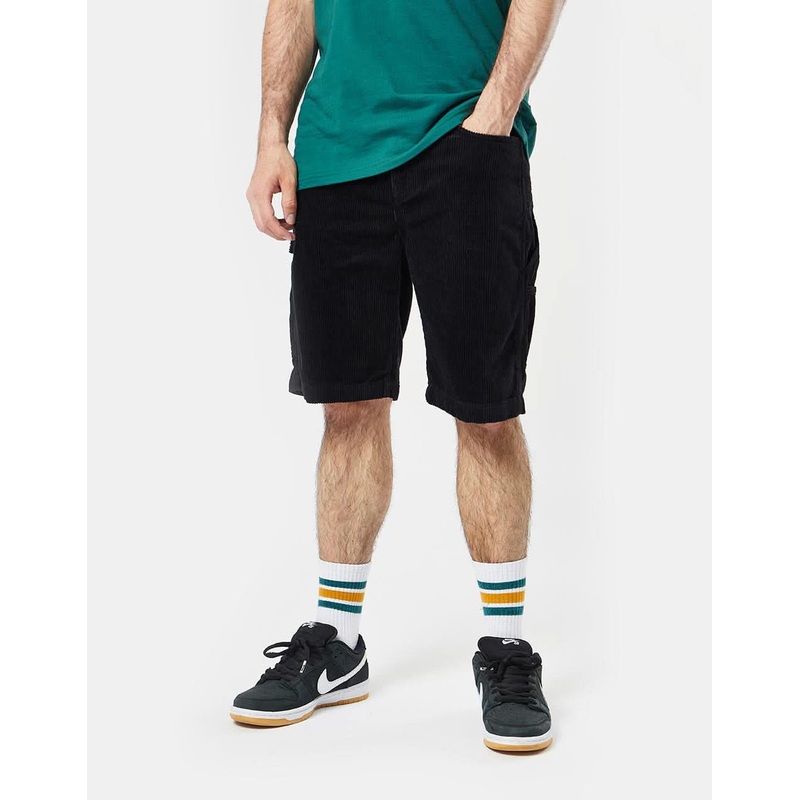 Route One Big Wale Cord Carpenter Shorts – Black