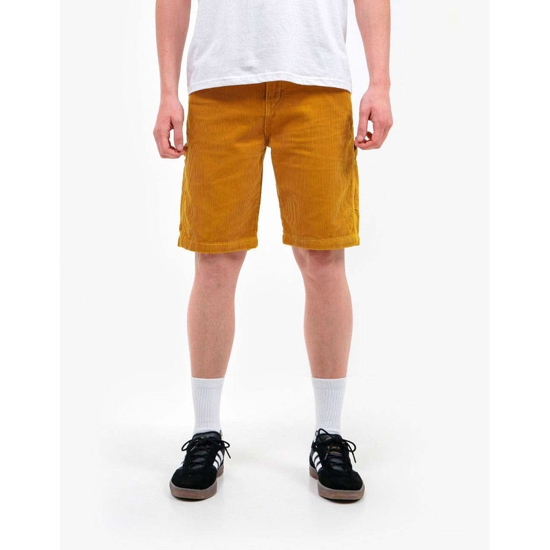 Route One Big Wale Cord Carpenter Shorts – Mustard