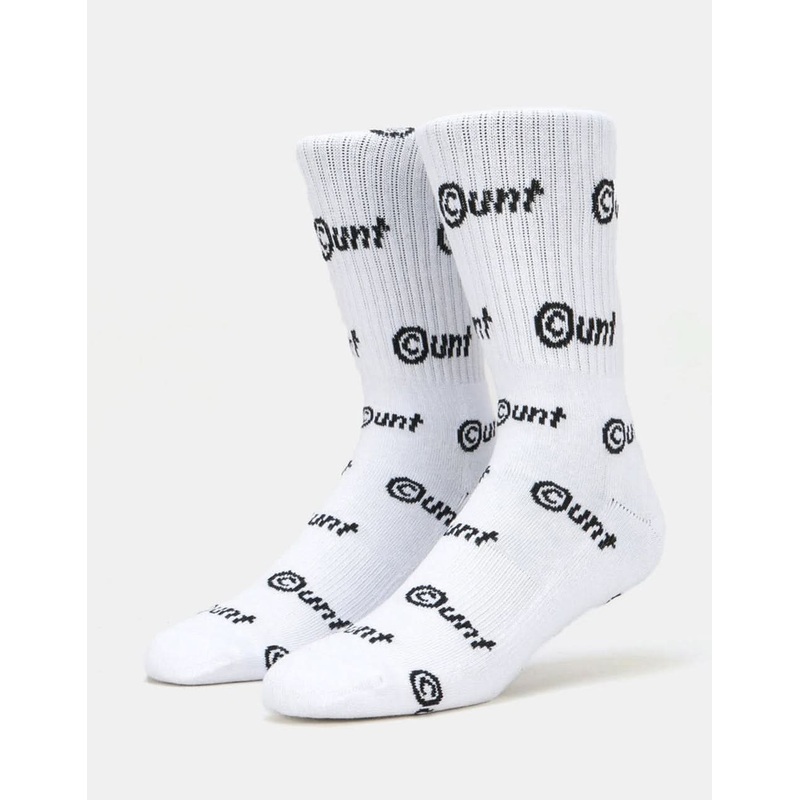 Route One C-UNT Crew Socks – White