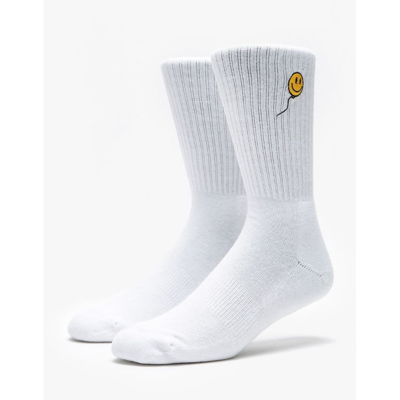 Route One Happy Crew Socks – White