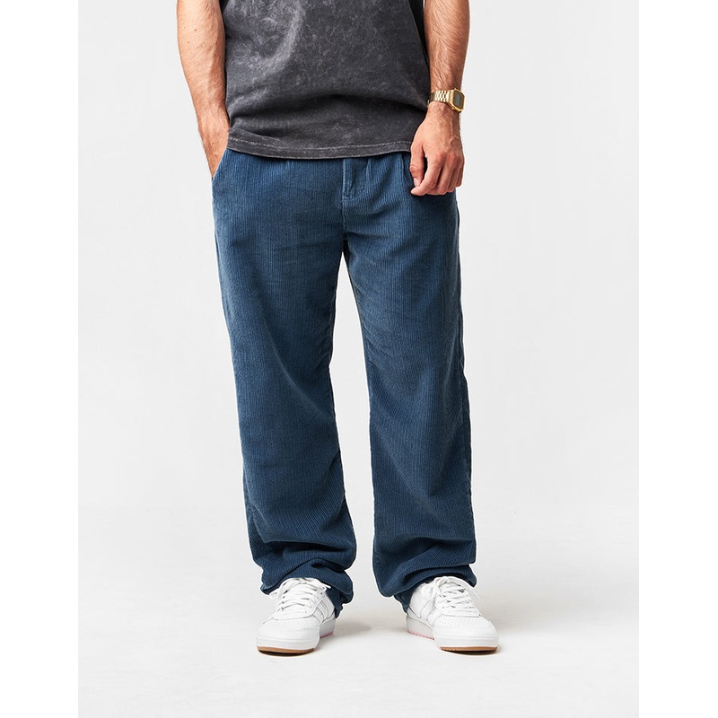 Route One Relaxed Fit Big Wale Cords – Air Force Blue