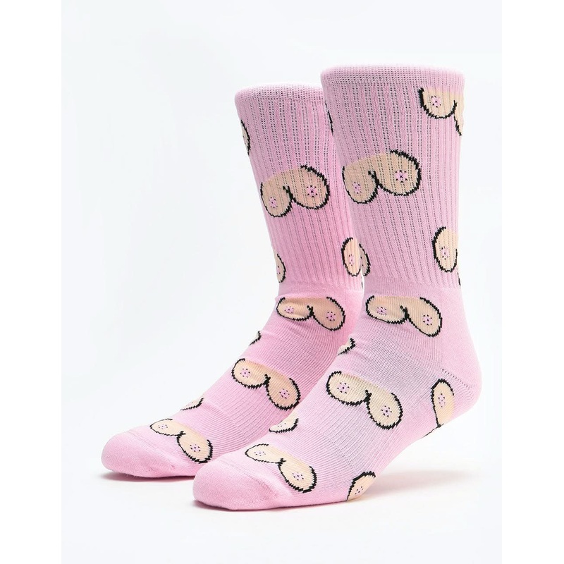 Route One The Twins Crew Socks – Light Pink