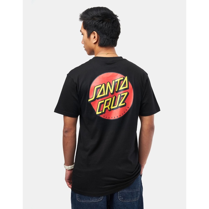 Santa Cruz Classic Dot Chest T-Shirt – Black