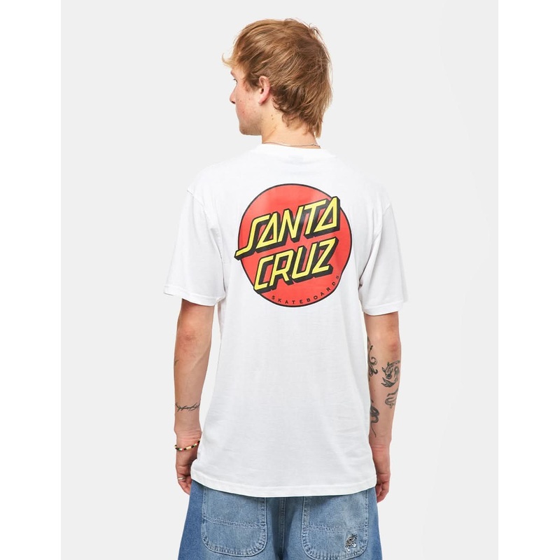 Santa Cruz Classic Dot Chest T-Shirt – White