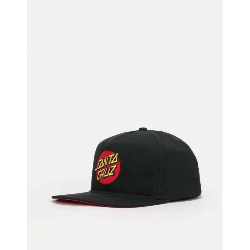 Santa Cruz Classic Dot Snapback Cap – Black