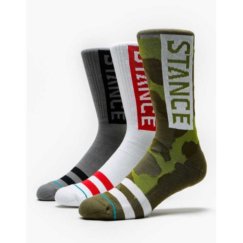 Stance OG 3 Pack Classic Crew Socks – Camo