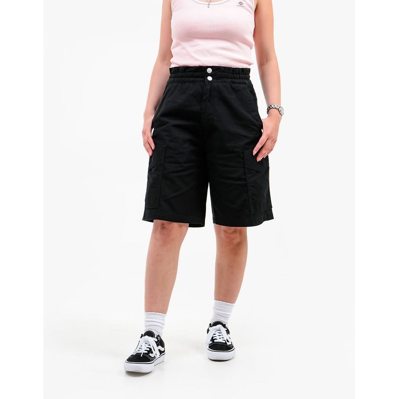 Carhartt WIP Womens Denver Shorts – Black (Stone Washed)