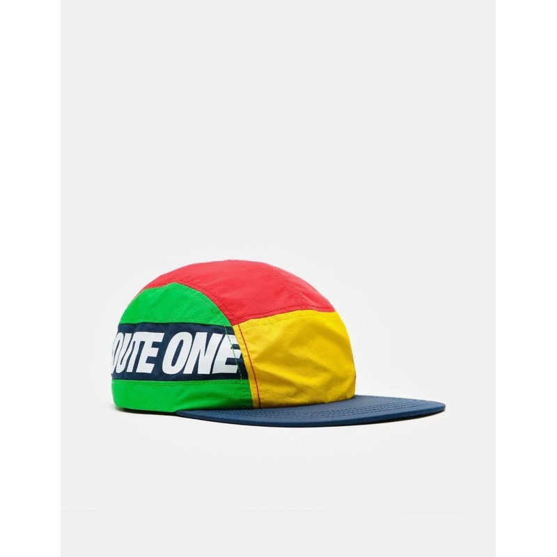 Route One Blocked 5 Panel Cap – Multi