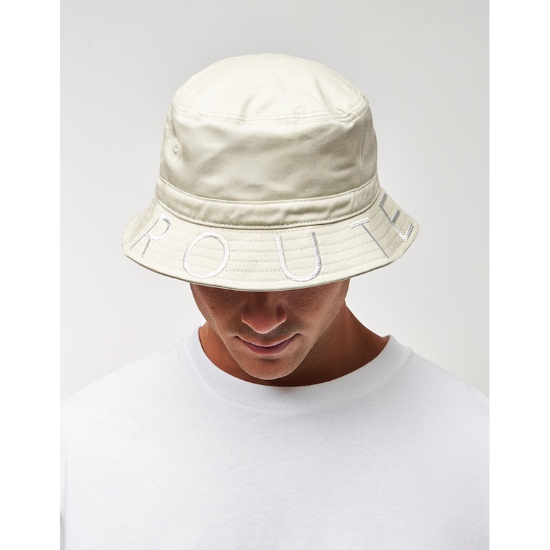Route One Brimmed Bucket Hat – Stone