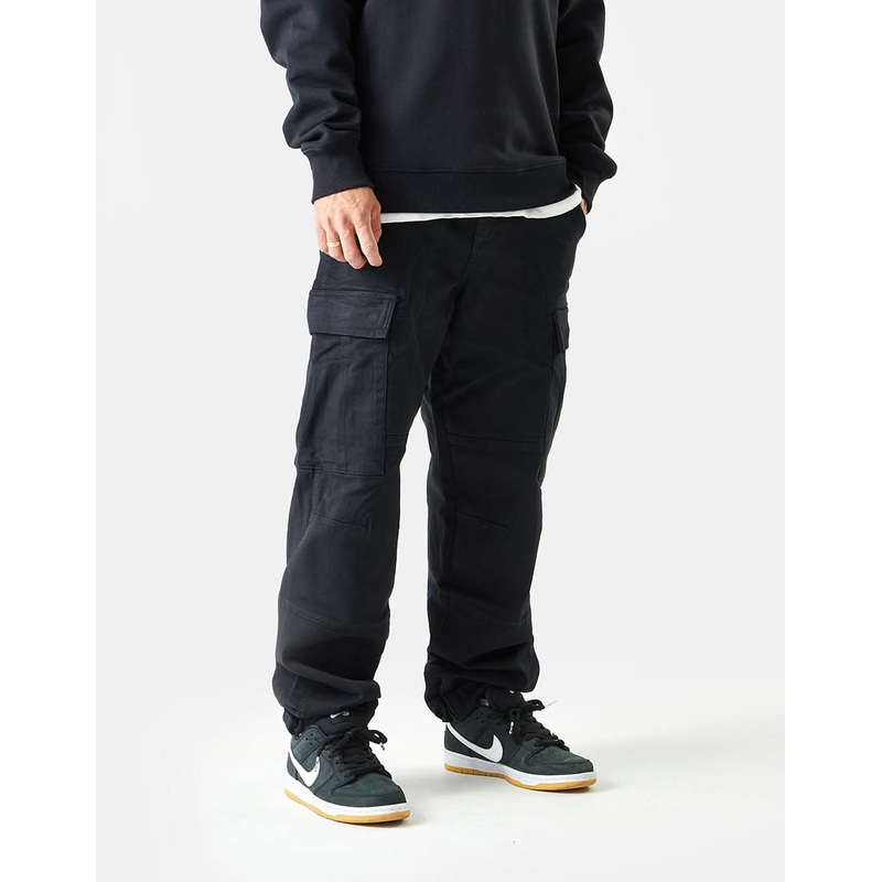 Route One Classic Cargo Pants – Black