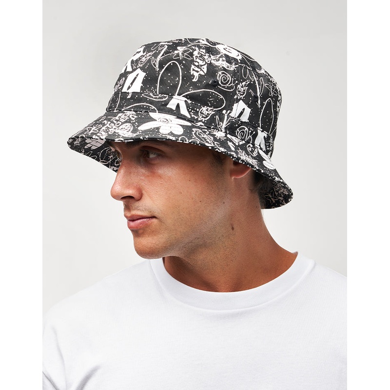 Route One Doodle Bucket Hat – Black