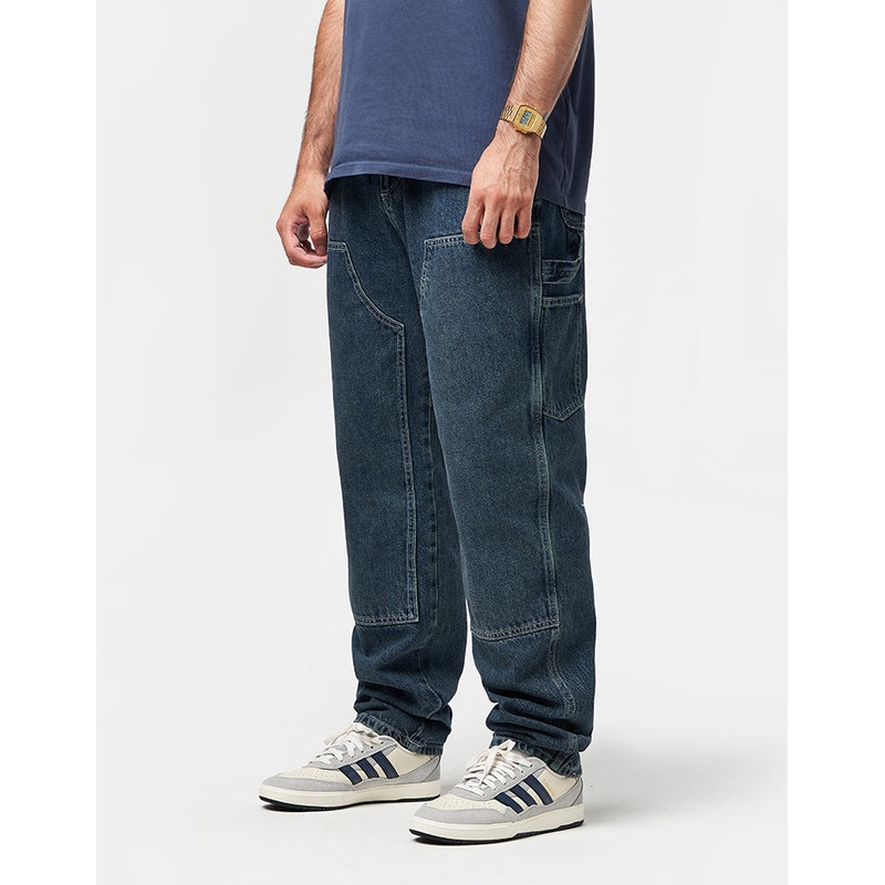 Route One Double Knee Denim Pants – Light Wash