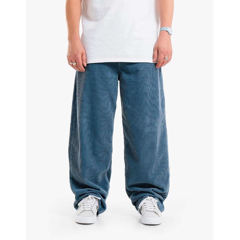 Route One Super Baggy Big Wale Cords – Air Force Blue