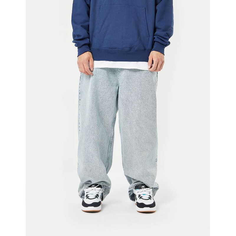 Route One Super Baggy XL Denim Jeans- Stone Wash