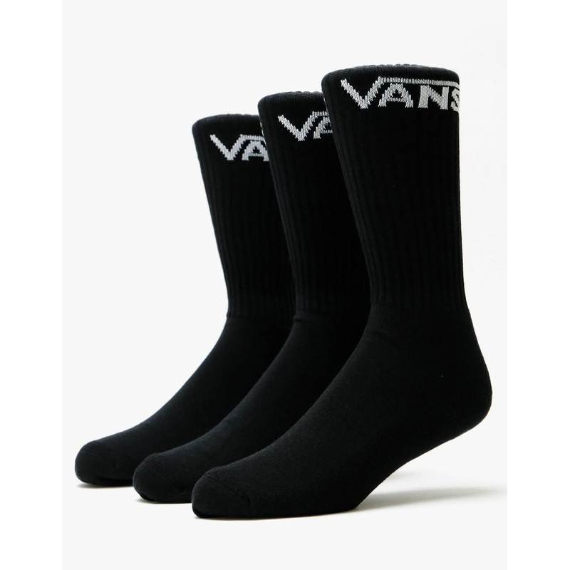 Vans Classic Crew 3 Pack Socks – Black