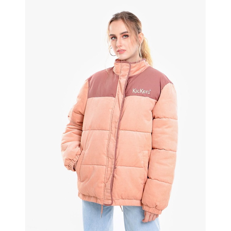Kickers Womens Cord Puffer – Dusty Pink