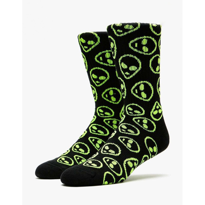 Route One Alien Crew Socks – Black