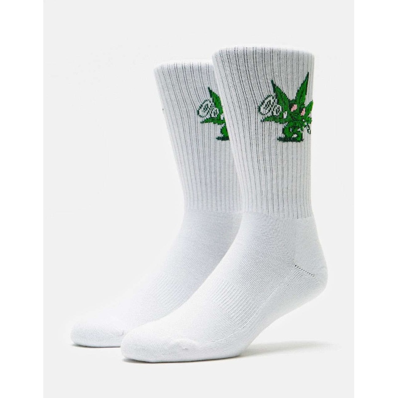 Route One Best Bud Crew Socks – White