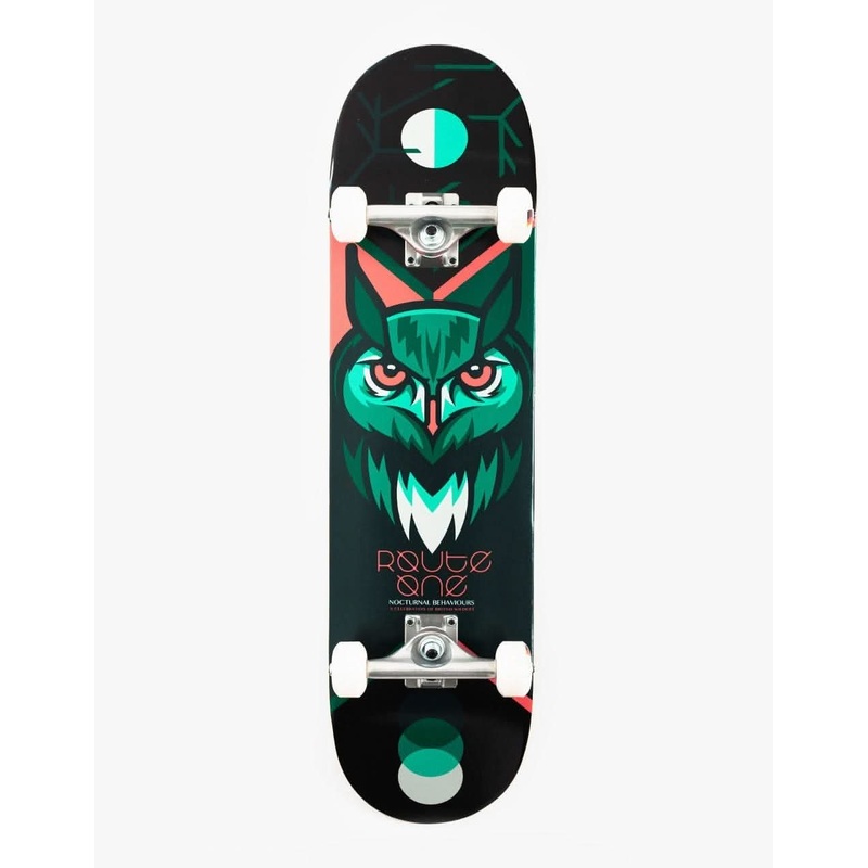 Route One Nocturnal Behaviours ‘Owl’ Complete Skateboard – 8.25″