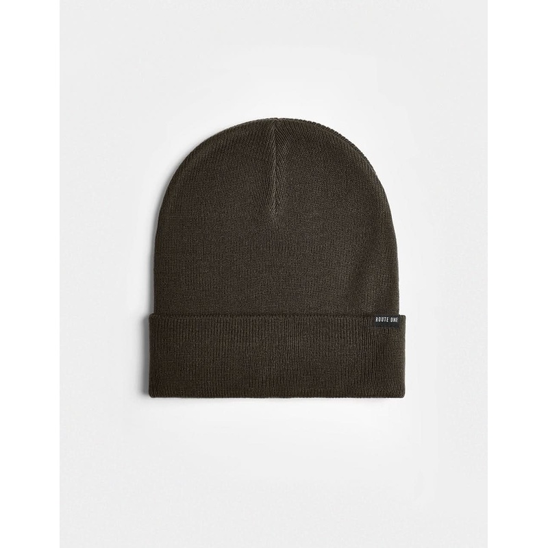 Route One Recycled NY Cuff Beanie – Slate Grey