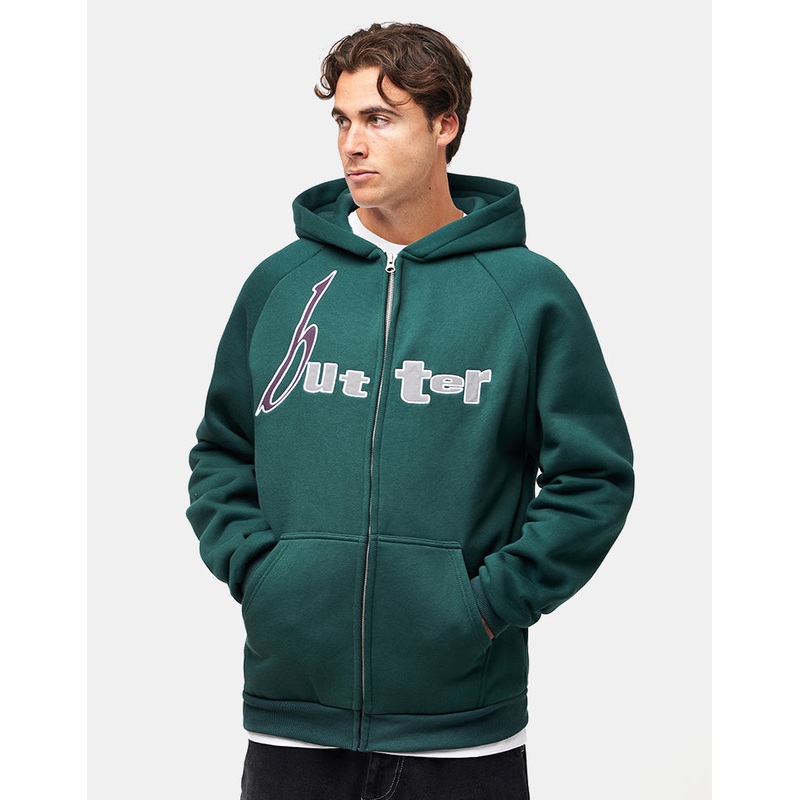 Butter Goods Device Zip-Thru Hoodie – Forest