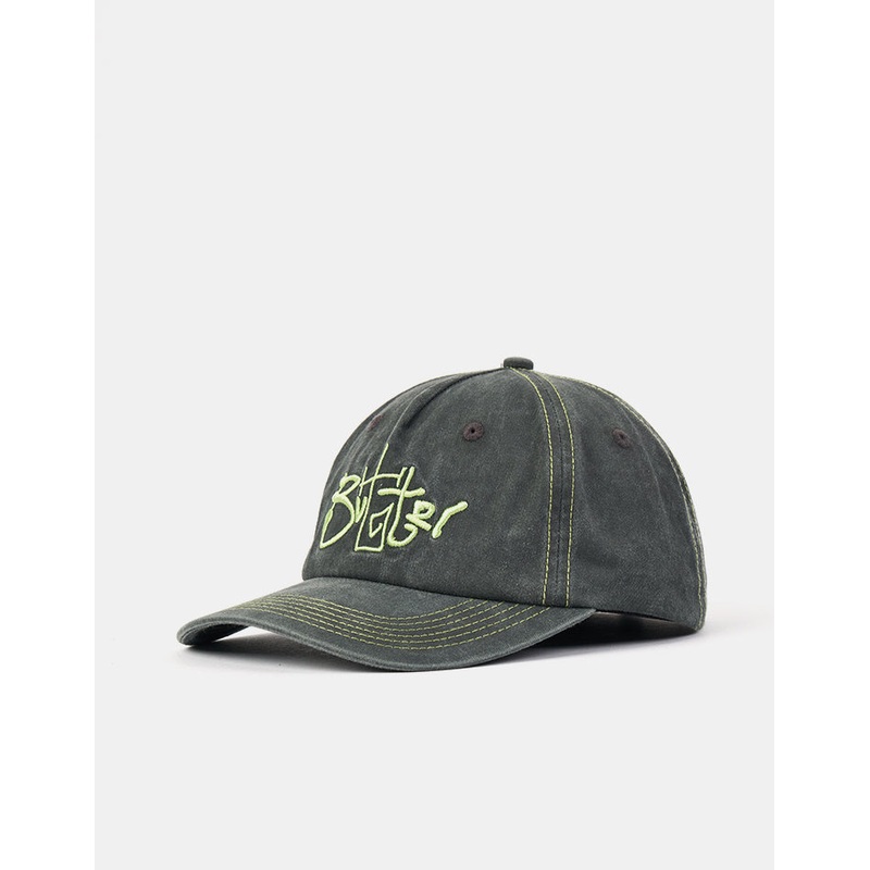 Butter Goods Scribble 5 Panel Strapback Cap – Washed Black