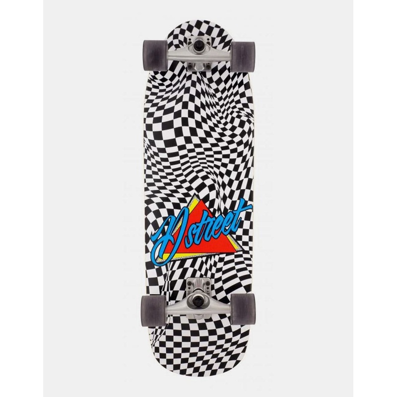 D Street Check Warp SurfSkate Cruiser – 10″ x 32″