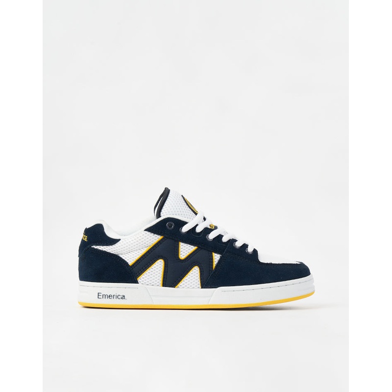 Emerica OG-1 Skate Shoes – Navy/White/Yellow