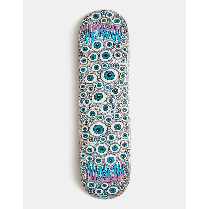 Heroin Symmetrical Eyes Skateboard Deck – 8.5″