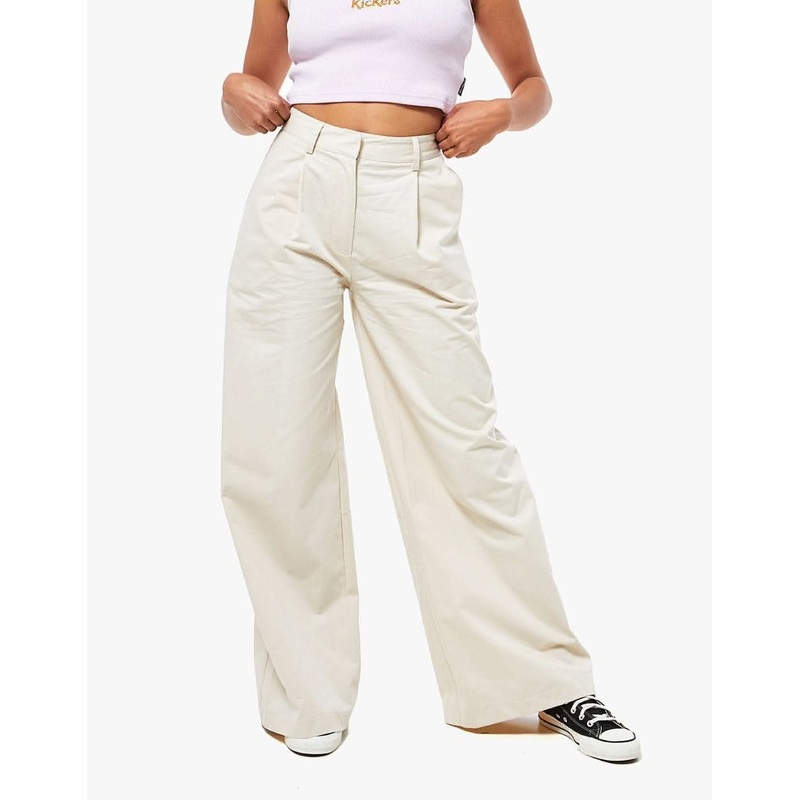 Kickers Womens Tailored Drill Trousers – Ecru