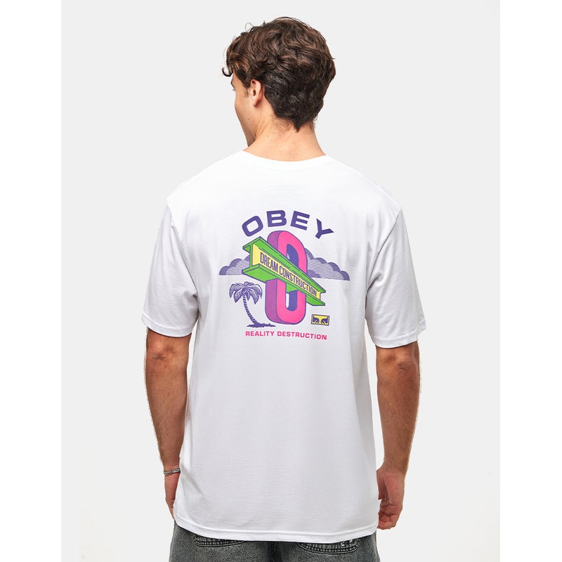 Obey Dream Construction T-Shirt – White