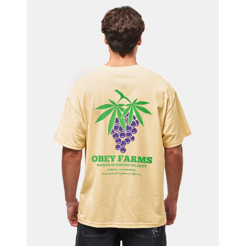 Obey Farms T-Shirt – Pale Yellow