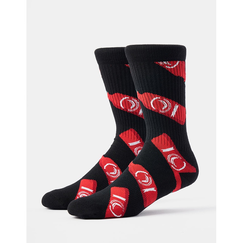 Route One Hot & Spicy Crew Socks – Black