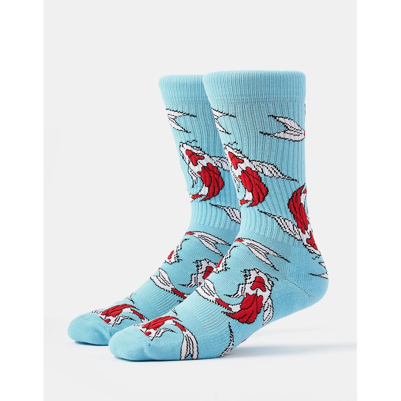 Route One Koi Crew Socks – Aqua