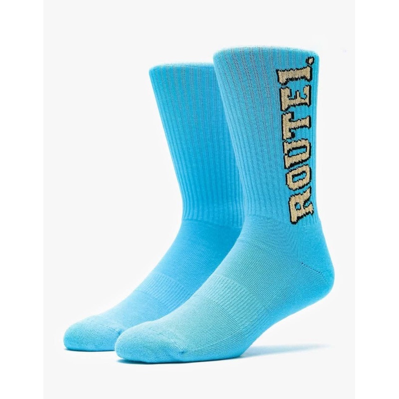 Route One Roll Up Crew Socks – Blue