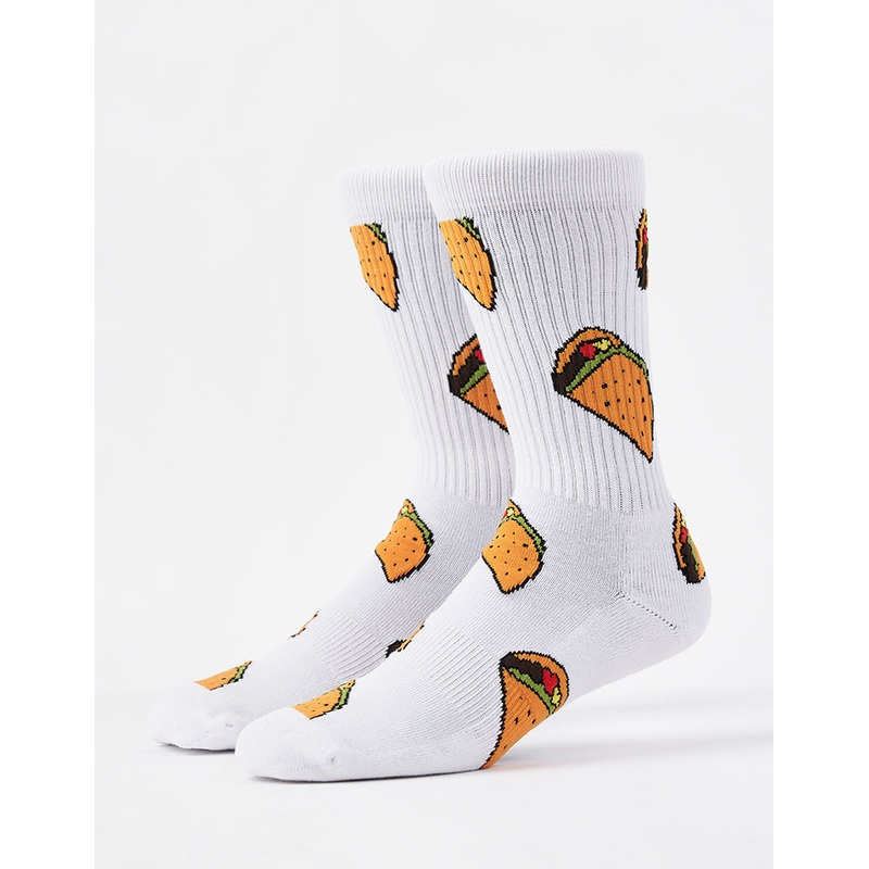 Route One Taco Crew Socks – White