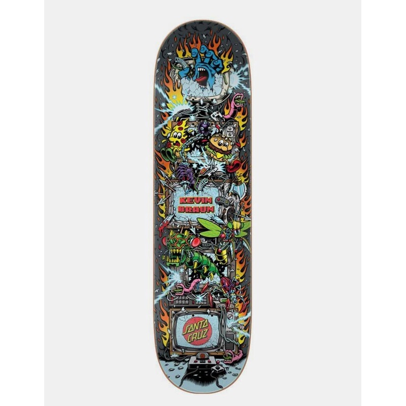 Santa Cruz Braun Game Over Everslick Skateboard Deck – 8.25″