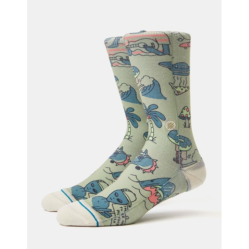 Stance Hunger Crew Socks – Sage