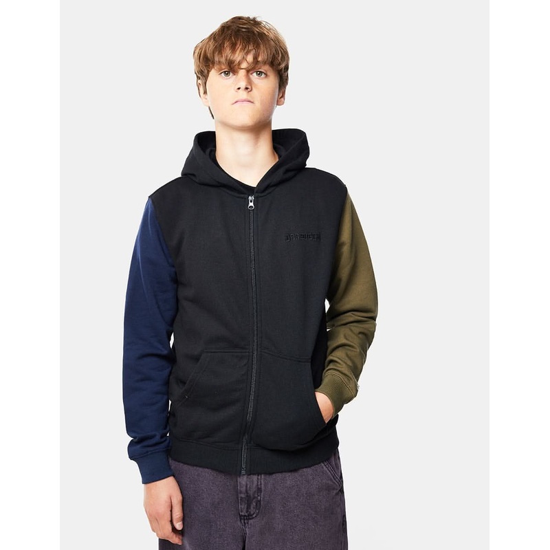 DC Riot 2 Kids Zip Hoodie – Black Color Block
