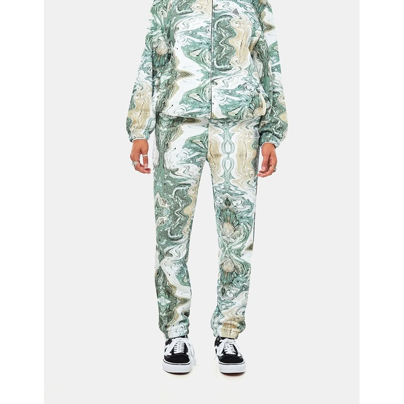 HUF Womens Swirl Fleece Pant – Olive