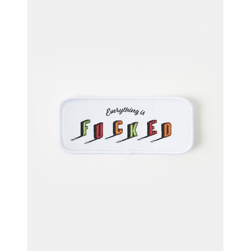 Route One Everything Is Woven Patch – White