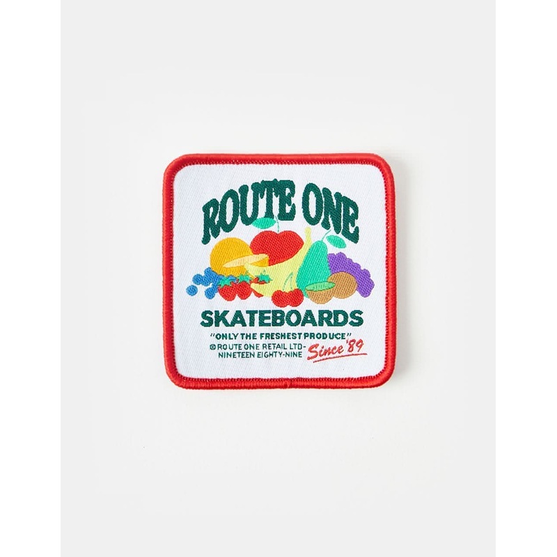 Route One Finest Produce Woven Patch – White