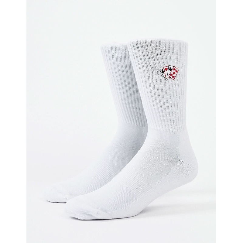 Route One Flush Crew Socks – White