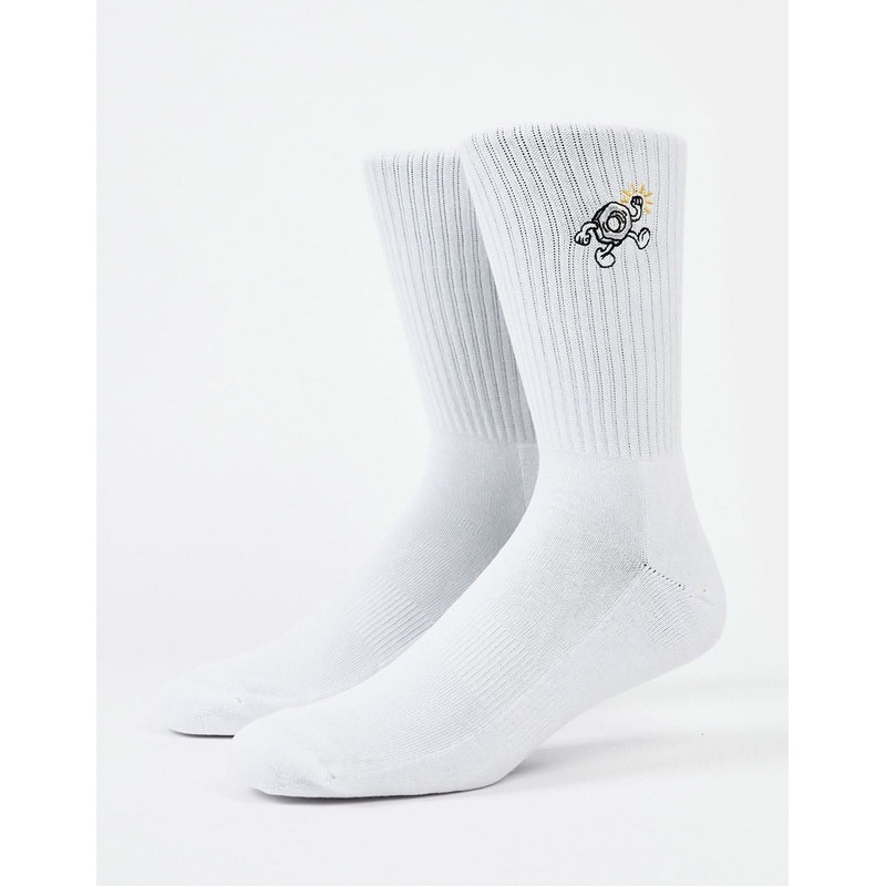 Route One Nuts Crew Socks – White