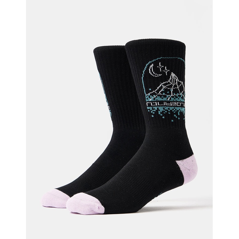 Route One Peak Crew Socks – Black