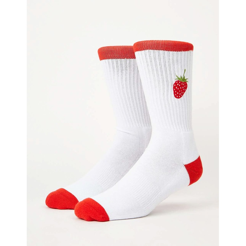 Route One Strawb Socks – White