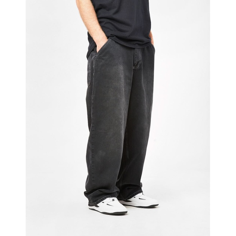 Route One Super Baggy XL Denim Jeans- Washed Black